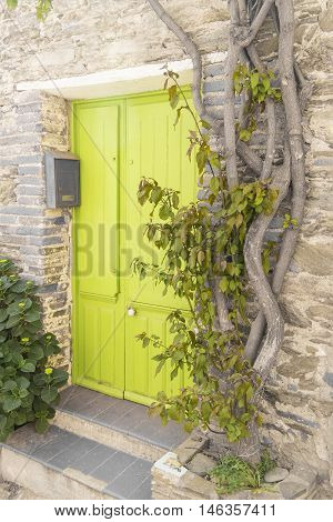 Architecture detail in Colliure in the south of France Europe