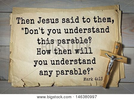  TOP-350. Bible verses from Mark.Then Jesus said to them, 