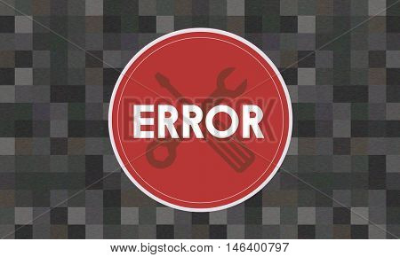 Error Something Went Wrong Under Construction Concept