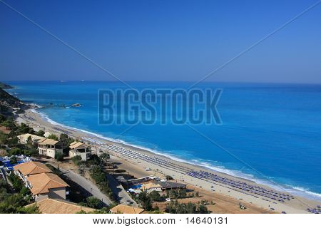 Kathisma beach på den Ioniske ø i Lefkas Grækenland
