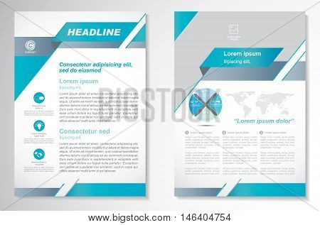 Vector Brochure Flyer design Layout template size A4 Front page and back page infographics. Easy to use and edit.
