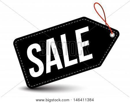 black sale tag isolated on white background