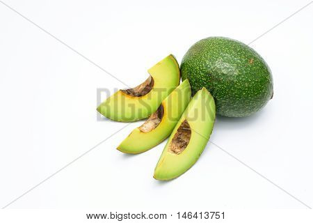 Petals of avocado isolated on a white background.
