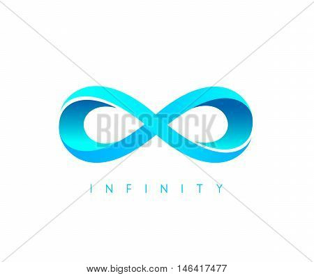 abstract infinity sign, logo, emblem. Vector illustration.
