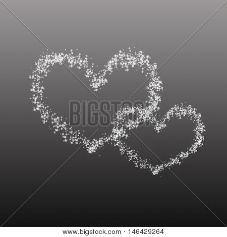 Valentine's day background with heart. Bright colorful light effect background