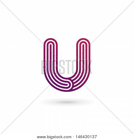 Letter U Logo Icon Design Template Elements
