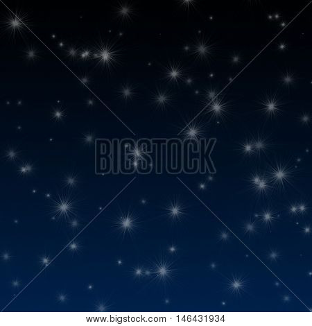 Space full of stars seamless blue background