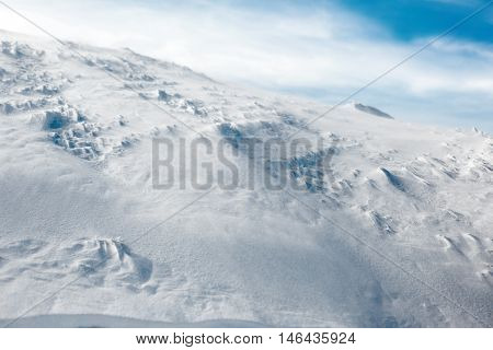 White peaks mountains of Dragobrat.The west Ukraine.