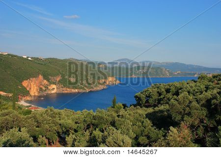 Spiaggia di Lichnos a Parga Grecia settentrionale