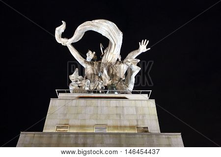 Worker And Kolkhoz Woman Monument In Moscow, Russia