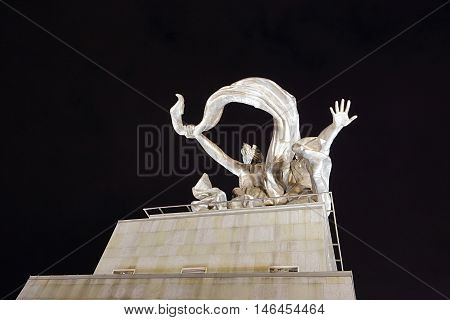 Worker And Kolkhoz Woman Monument In Moscow, Russia