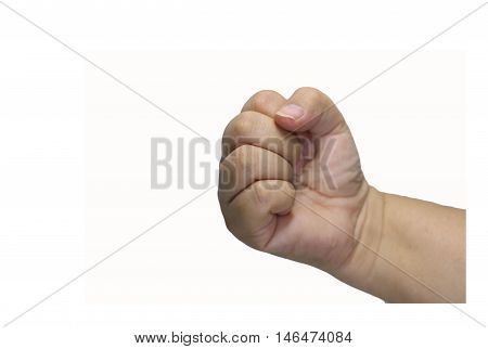 Fist to cheer up myself at a barrier 
