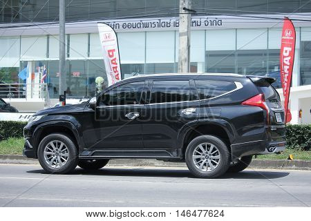 CHIANGMAI, THAILAND - AUGUST 10, 2016: Mitsubishi Pajero Suv Car. On road no.1001 8 km from Chiangmai city.
