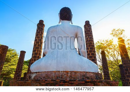 The Grand Hall of Wat Maha That Temple in Sukhothai Province Thailand - a UNSCO World Heritage Site