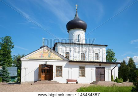 Medieval church of the great martyr St. George in Staraya Russa, sunny june day. Russia