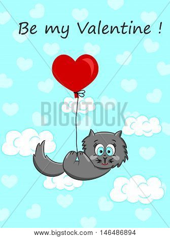 The card for Valentine's Day, the background