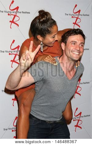 LOS ANGELES - SEP 8:  Christel Khalil, Daniel Goddard at the Young and The Resltless 11,000 Show Celebration at the CBS Television City on September 8, 2016 in Los Angeles, CA