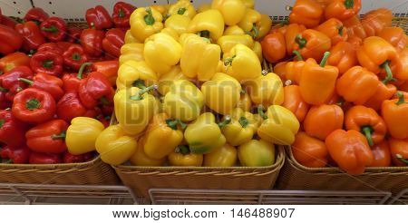 Red Yellow and Orange color Bell pepper