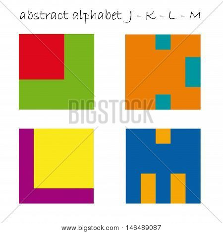 Vector color logo initial letter J K L M