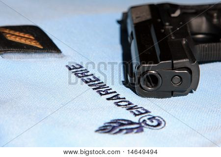 Chemise Gendarmerie avec bras de service incendie