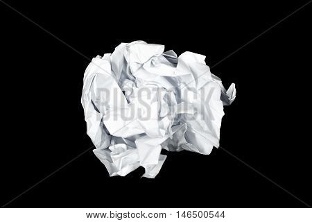 Clear paper is isolated on black background