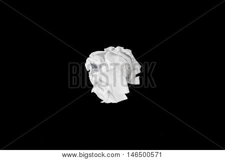 Clear paper is isolated on black background