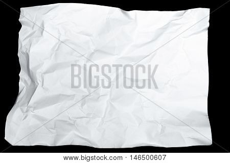 Clear paper is isolated on black background