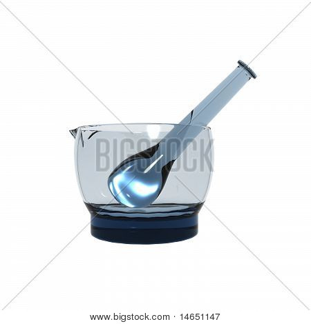Transparentní sklovité mísa koncept