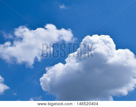 Close Up Blue Sky With Clouds Background