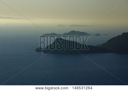 Sundown/sunrise In The Mediterranean Sea (corfu Island, Greece)