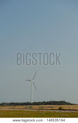 Windturbine At Sunny Day