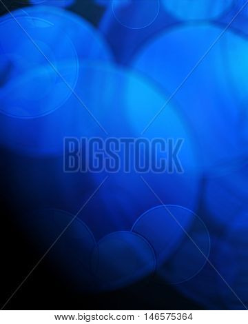 Abstract background bluel bokeh light from sun blur.