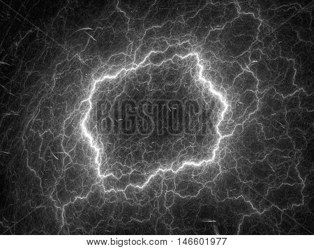High voltage fractal intensity map black and white computer generated abstract intensity map for screen or overlay
