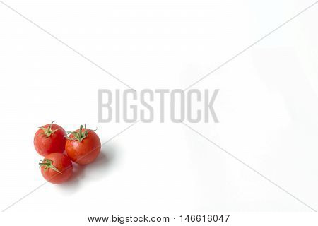 tomatoes on white background for healthy food collection organic vegetables