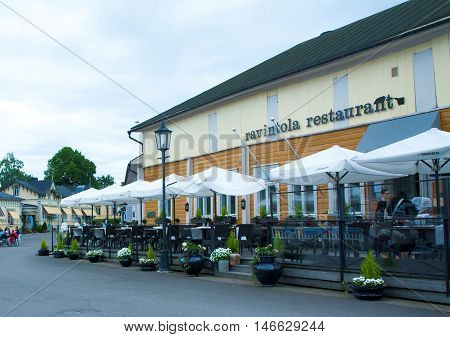 Naantali, Finland - 06 July , 2015: Cloudy Summer Day On The Historic Quarter Of Naantali
