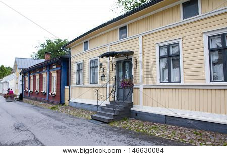 Naantali, Finland - 06 July , 2015: Cloudy Summer Day On The Historic Quarter Of Naantali
