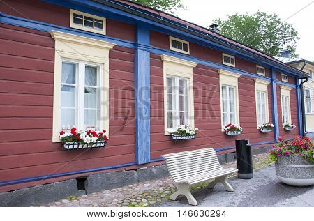 Naantali, Finland - 06 July , 2015: Cloudy Summer Day On The Historic Quarter Of Naantali
