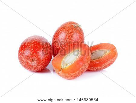 Croton Tiglium Isolated On The White Background