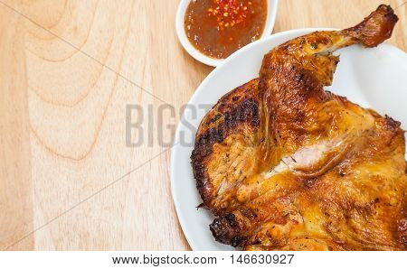 roast chicken Thai style tasty food for meal time.