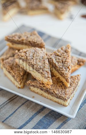 home made triangel shaped austrian christmas cookies