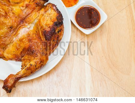 roast chicken Thai style tasty food for meal time.