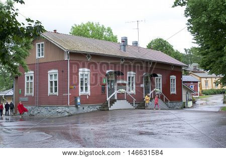 Naantali, Finland - 06 July , 2015: Cloudy Summer Day On The Historic Quarter Of Naantali