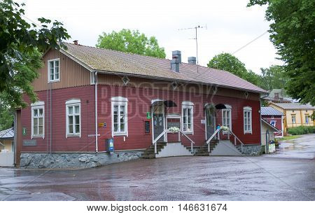Naantali, Finland - 06 July , 2015: Cloudy Summer Day On The Historic Quarter Of Naantali