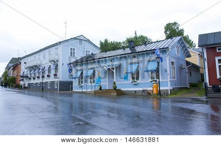 Naantali, Finland - 06 July , 2015: Cloudy Summer Day On The Historic Quarter Of Naantali