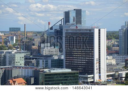 TALLINN, ESTONIA - AUGUST 01, 2015: A view on the hotel 