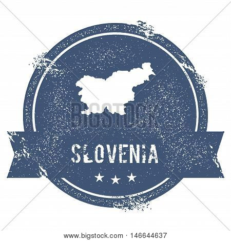Slovenia Mark. Travel Rubber Stamp With The Name And Map Of Slovenia, Vector Illustration. Can Be Us