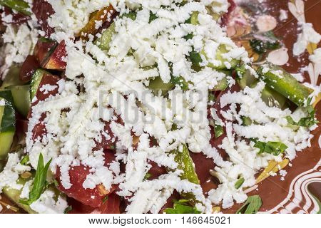 Closeup Of A Shopska Salad