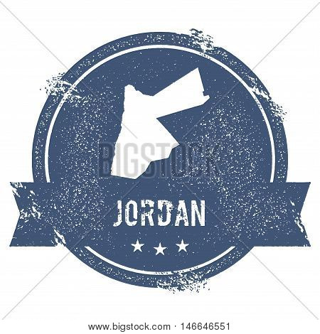 Jordan Mark. Travel Rubber Stamp With The Name And Map Of Jordan, Vector Illustration. Can Be Used A