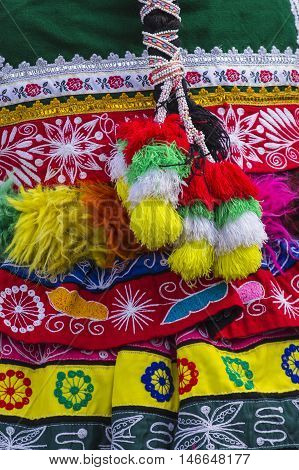 Cusco - Peru - June 06, 2016 : Peruvian Dancers At The Parade In Cusco. People In Traditional Clothe