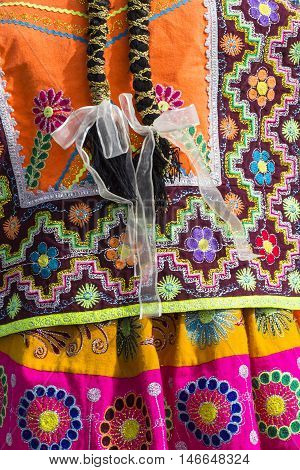 Cusco - Peru - June 06, 2016 : Peruvian Dancers At The Parade In Cusco. People In Traditional Clothe